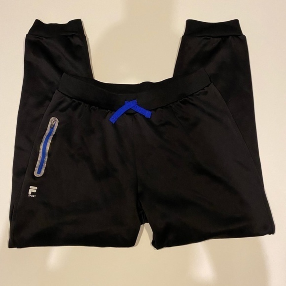 FILA PERFORMANCE SPORT BLACK UNISEX JOGGERS SIZE XL 18/20